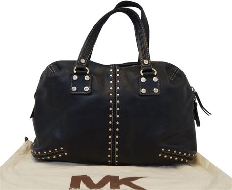 michael kors white purse with gold studs|Michael Kors black purse women's.